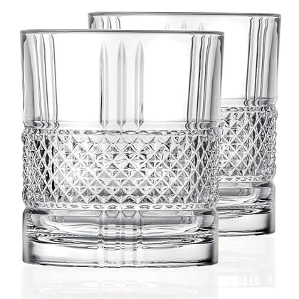 Premium Stylish,Crystal Bourbon Whiskey Brandy Glasses Wine Glass Crafted Lead Free Glass Great Rocks Barware for Scotch Bourbon Liquor Cocktail Drinks Spirit Drinks Scotch Cognac,(310 ml)