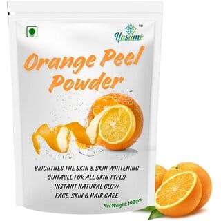 Hasumi Orange Peel Powder for Skin Brightening and Whitening, Natural Face and Hair Care, Skin Treatment Mask, 100gm