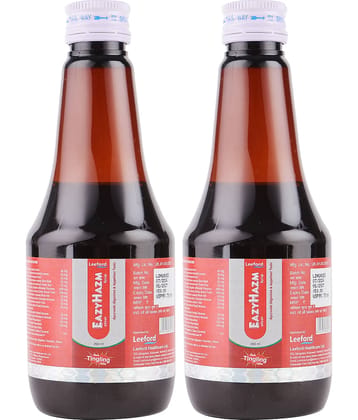 Leeford EazyHazm Syrup 200ml | Ayurvedic Digestive & Appetiser Tonic | New Tingling Taste Pack of 2