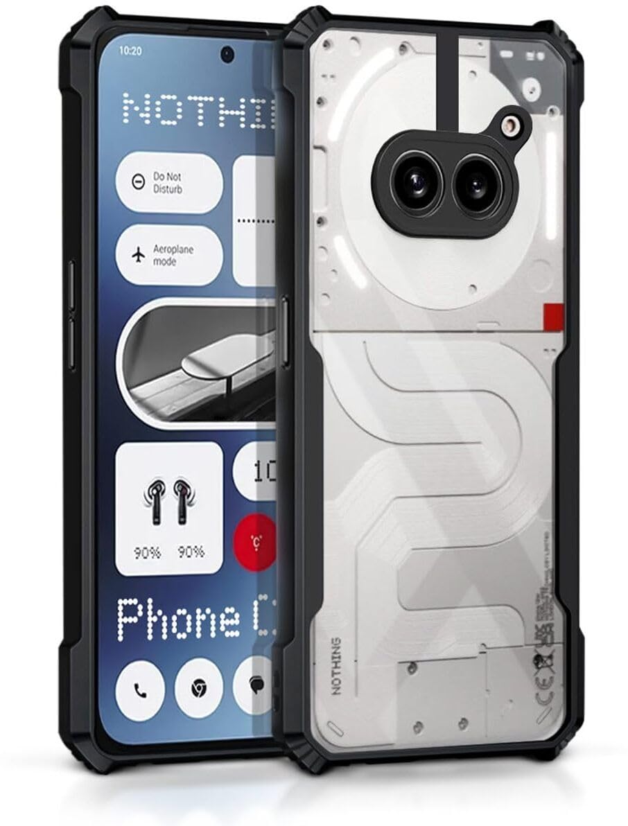 PLUGTECH Slim Shockproof Case | Matte Black Soft | Drop Protection | Precise Cutouts | Premium Mobile Cover for Nothing Phone 2A