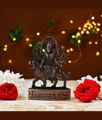 ServDharm Alloy Goddess Durga Idol ( 10 cm )