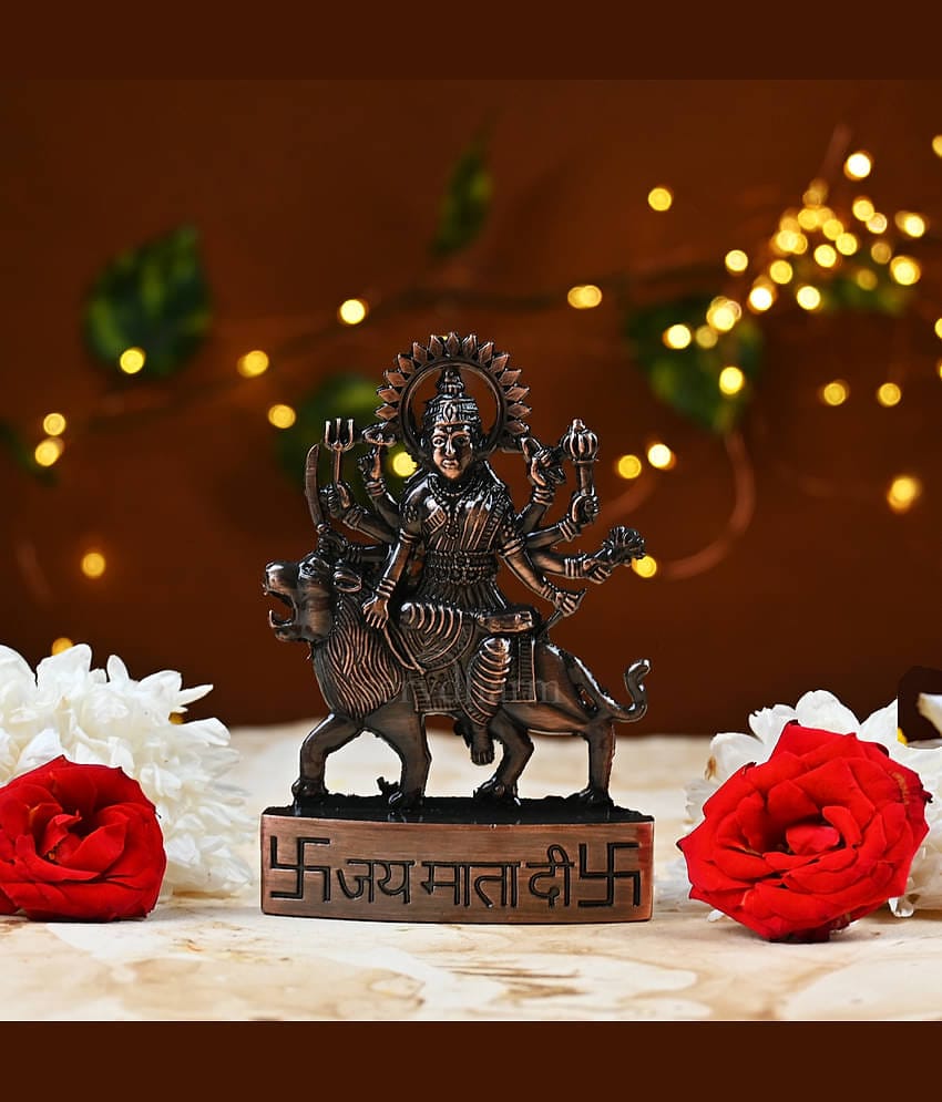 ServDharm Alloy Goddess Durga Idol ( 10 cm )