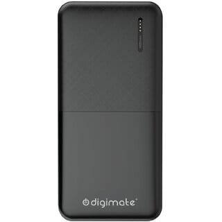 Digimate 10000mAh Power Bank  Dual USB Output  10W Fast Charging  LED Display (DG-PB-1006, Black)