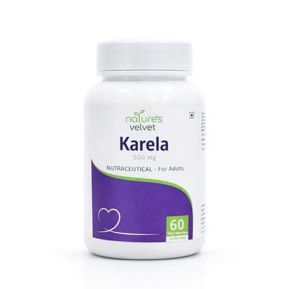 Natures Velvet Karela (Bitter Melon) Extract 500 mg Veg Capsules for Blood Sugar Management & Diabetes Care – 60 Veg Capsules Natures Velvet Karela (Bitter Melon) Extract 500 mg Veg Capsules for Blood Sugar Management & Diabetes Care – 60 Veg Capsules