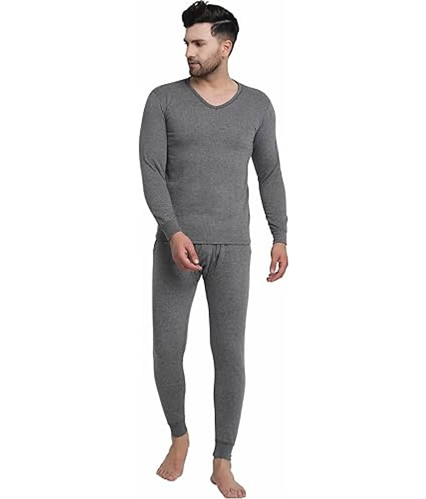TF Pack of 1 Woollen Thermal Sets For Men's ( Charcoal )