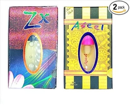 Pure and Non Alcoholic Aseel and ZX Roll on Perfume Original Long Lasting Attar Combo Each (8ml)(Free From Alcohol) Pure and Non Alcoholic Aseel and ZX Roll on Perfume Original Long Lasting Attar Combo Each (8ml)(Free From Alcohol)