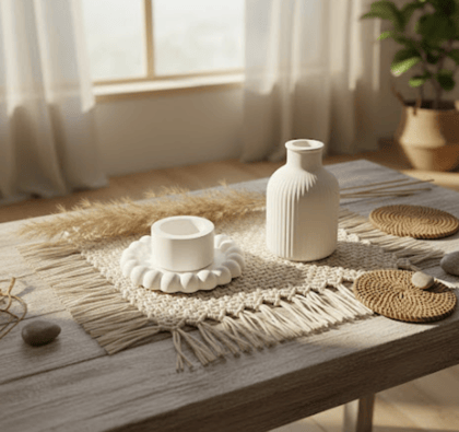 Combo 19 - Trinket tray + Round Candle Holder + Vase