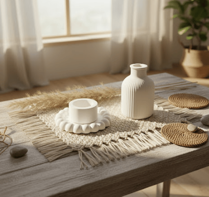 Combo 19 - Trinket tray + Round Candle Holder + Vase