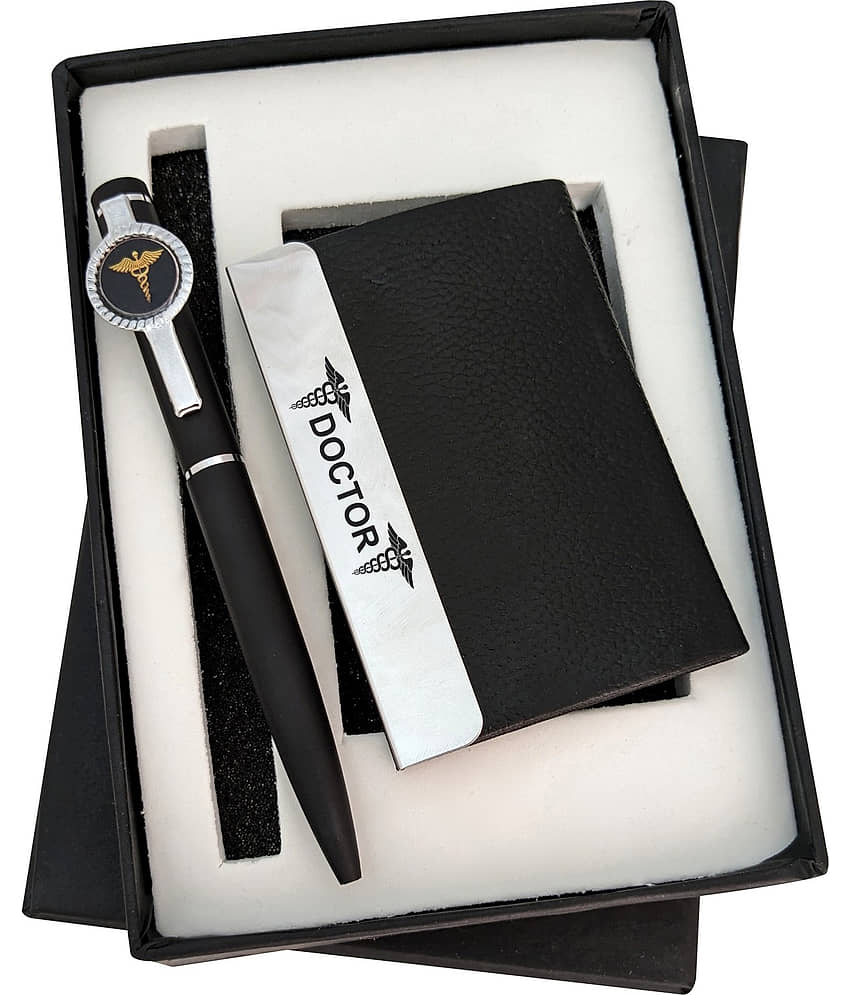 KK CROSI Doctor Pen with Credit-Card Holder Gifting for Doctors Office Set