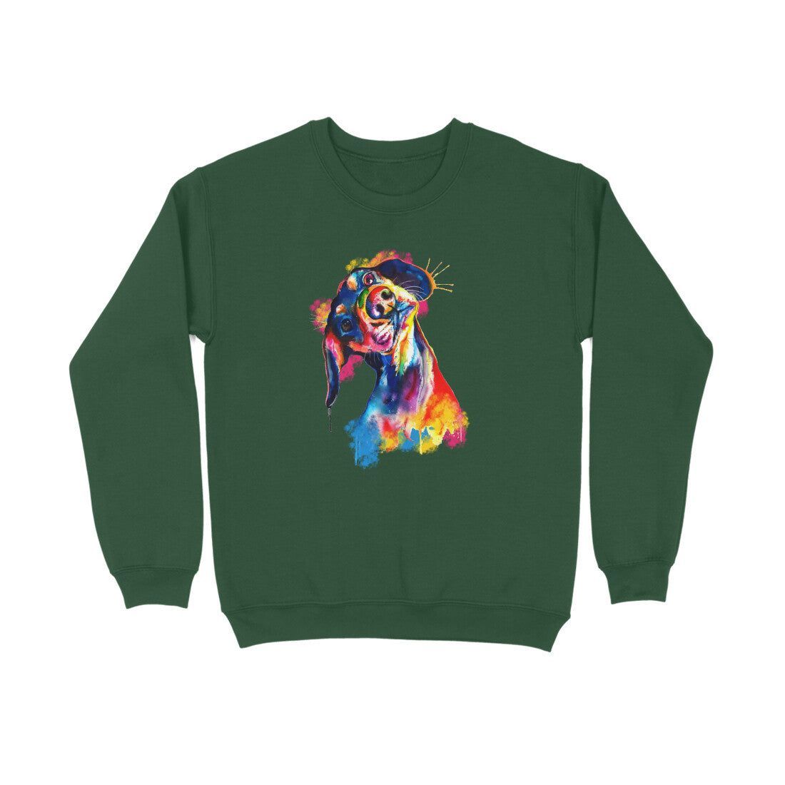 Sweatshirt (Men) - Tilted Head Rainbow Dog (8 Colours)