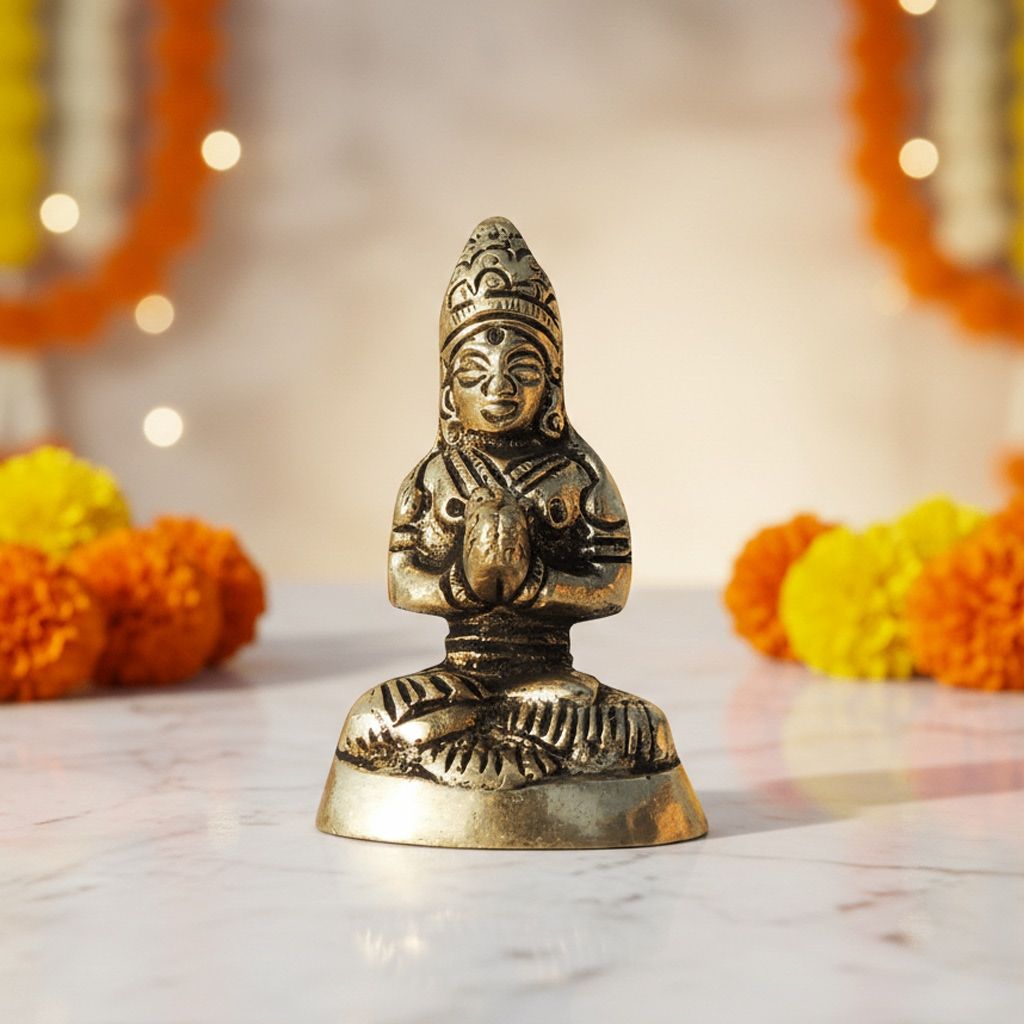 Brass Parvati Ji Premium Murti, Height : 3 Inch (BSMAS872 C)