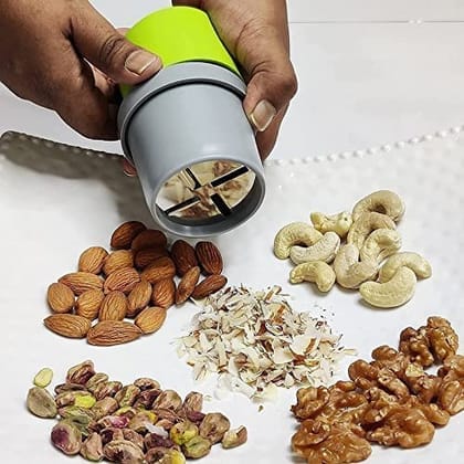 Qawvler Dry Fruit Cutter, Butter Slicer, Grinder for Kitchen 3 in 1 Stainless Steel Blades, Manual Grinder Multicolor (Pack of 1) Color - Multicolor Qawvler Dry Fruit Cutter, Butter Slicer, Grinder for Kitchen 3 in 1 Stainless Steel Blades, Manual Grinder Multicolor (Pack of 1) Color - Multicolor