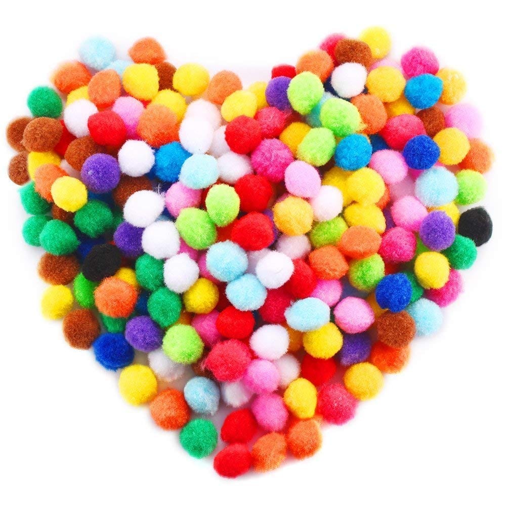 Nawani Multicolor Pom Pom Balls 3.0 cm(100 Piece)