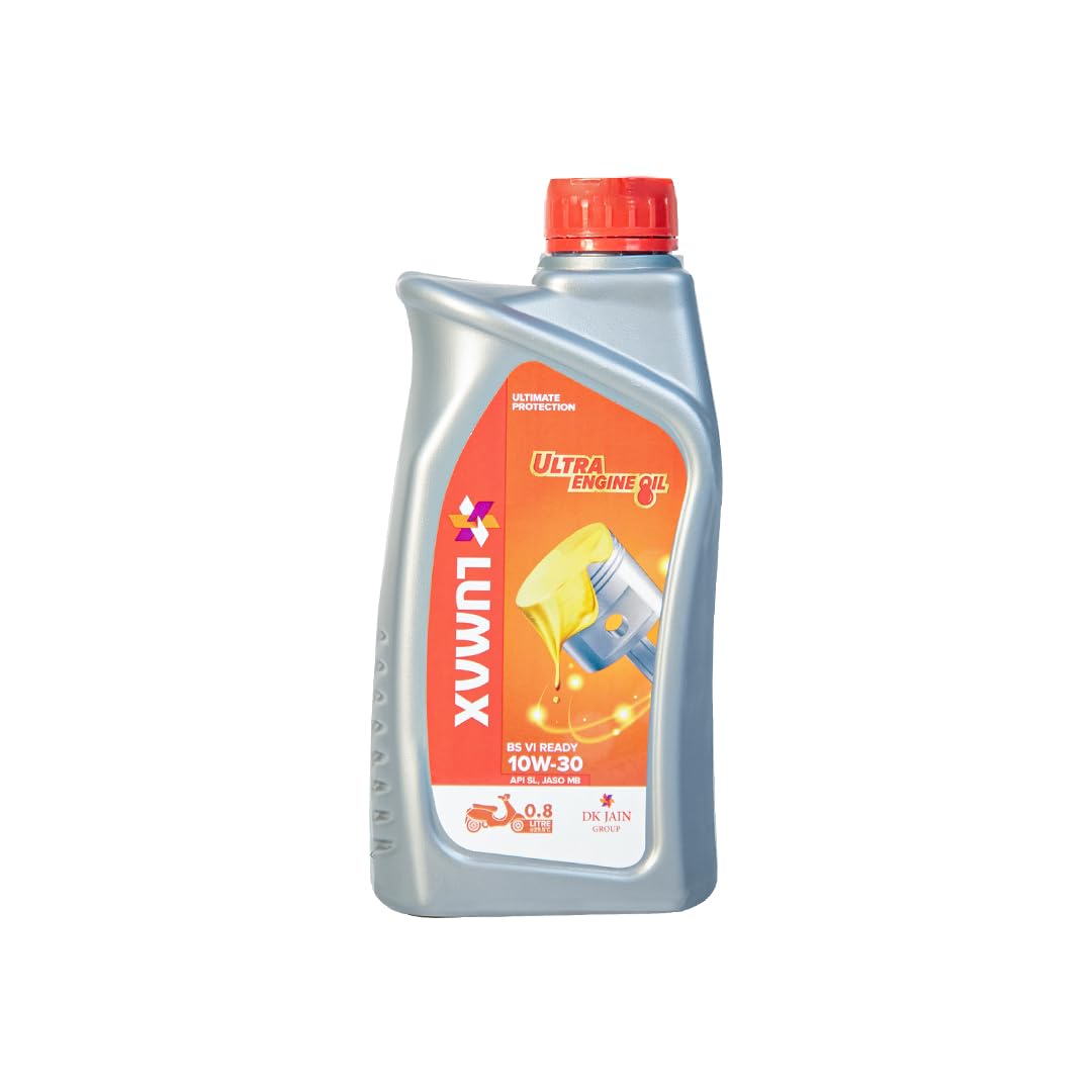 Lumax Ultra Engine Oil 10W-30 Engine Oil for Bikes | BS6 Ready | API SL, JASO MB Certified | Advanced fuel saving technology | 0.8L