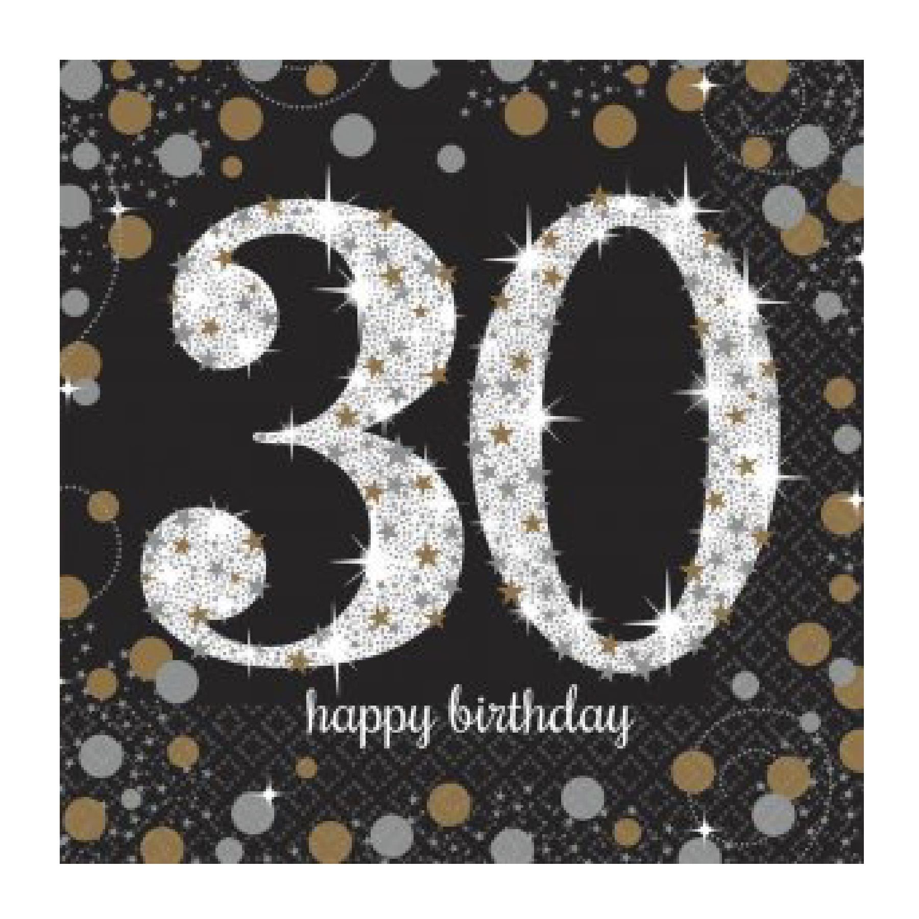 Wanna Party SParkling Celebration 30th Birthday Lunch NaPkins
