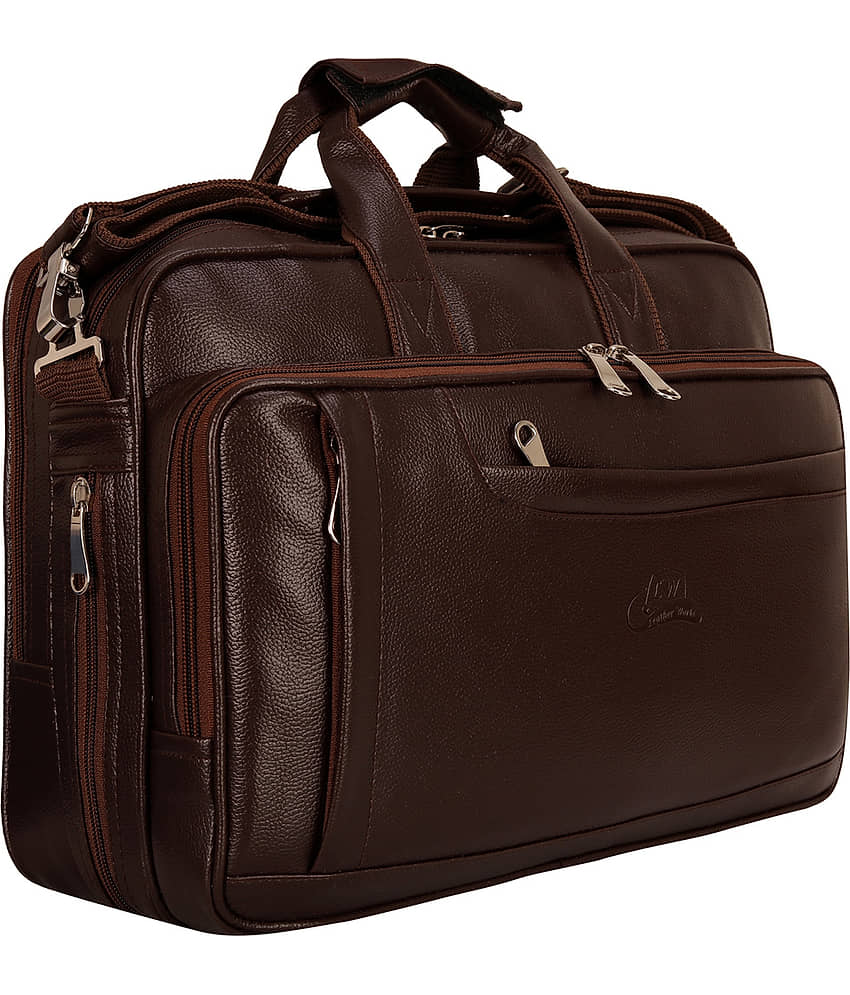 Leather World - Brown P.U Office Bag