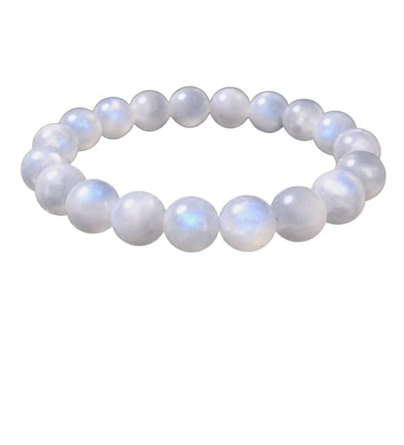 Natural Crystal 8mm Moonstone Bracelet (White)-PID64917