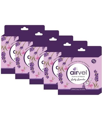 Airvel Bathroom Air Freshener Blocks Lavender Fragrance for Home & Office Use 75g ( Pack of 5 )