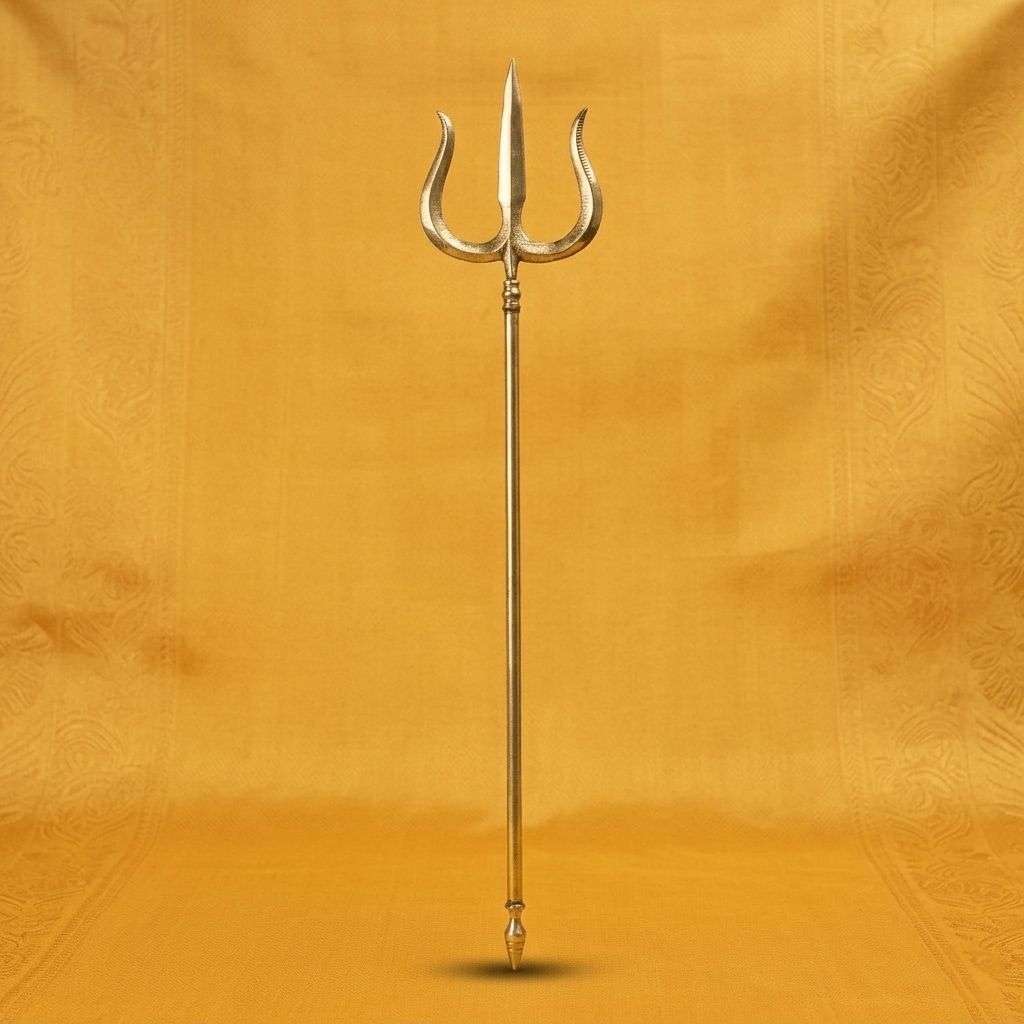 Brass Trishul, Height : 30 Inch (ZMAS138 O)