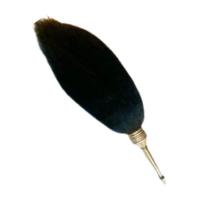 MAYAPURI Chawar Sahib/Chanwara/Black Chaur Sahib in Metal Body, Len: 18 inch (Pack of 1)
