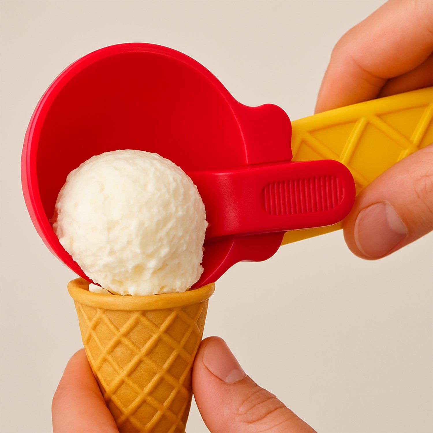 1-Piece Plastic Ice Cream & Watermelon Scooper with Trigger Dipper