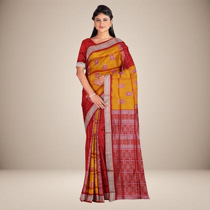 Dual Coloured Tribal Motif Bomkai Silk Saree Dual Coloured Tribal Motif Bomkai Silk Saree