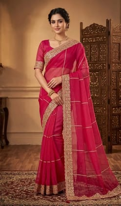 Cham Cham Woven Design Sarees