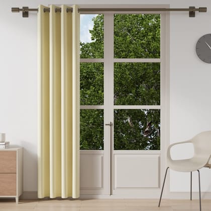 DDECOR - 100% PolyesterPlains And Textures PatternLarge Door 9 Ft|135 CM X 270 CM| - Beige