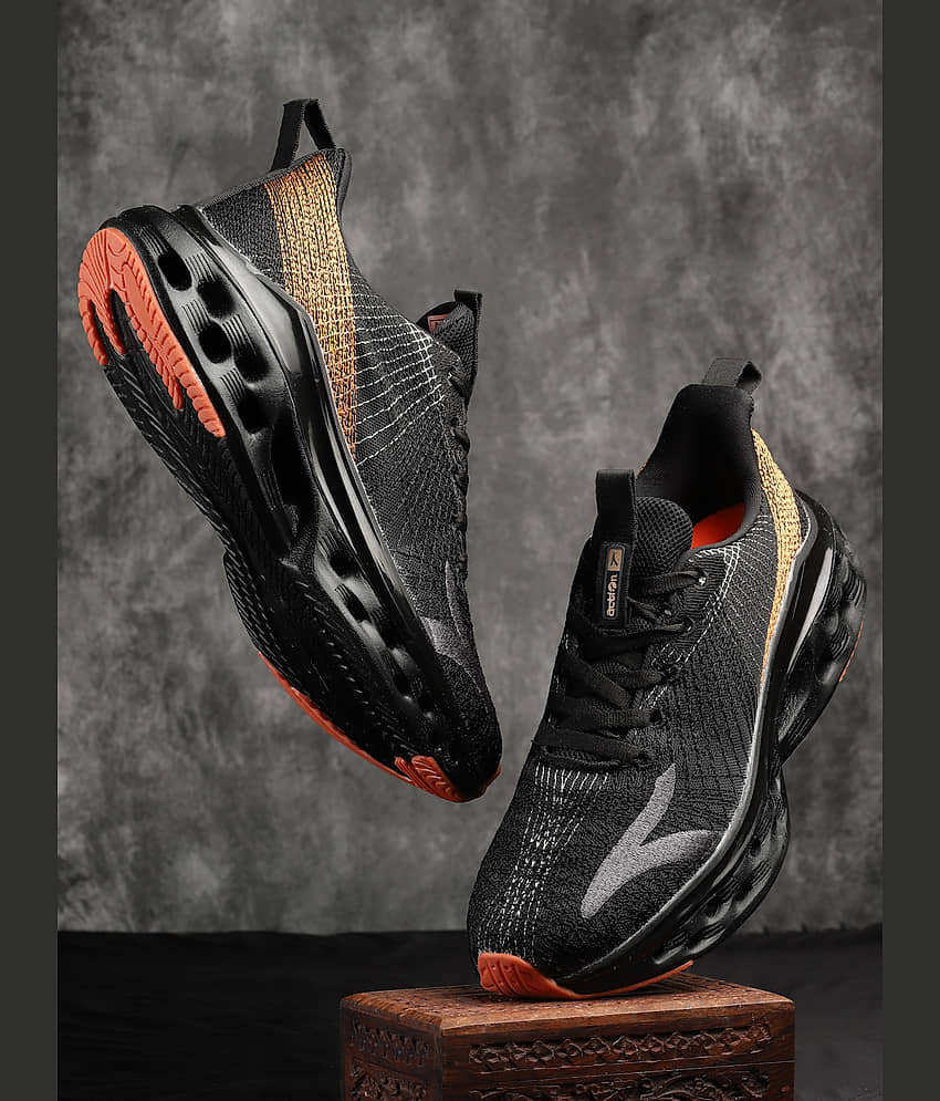 Action Black Men's Sports Running Shoes