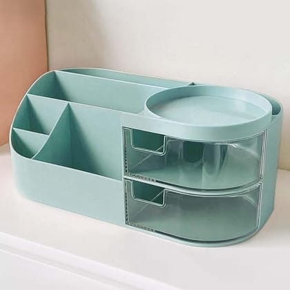 Makeup Organizer | Makeup Box For Storage | Make Up, Cosmetic, Skincare Organiser For Women | Elegant Makeup Vanity With Transparent Drawer_assorted colour