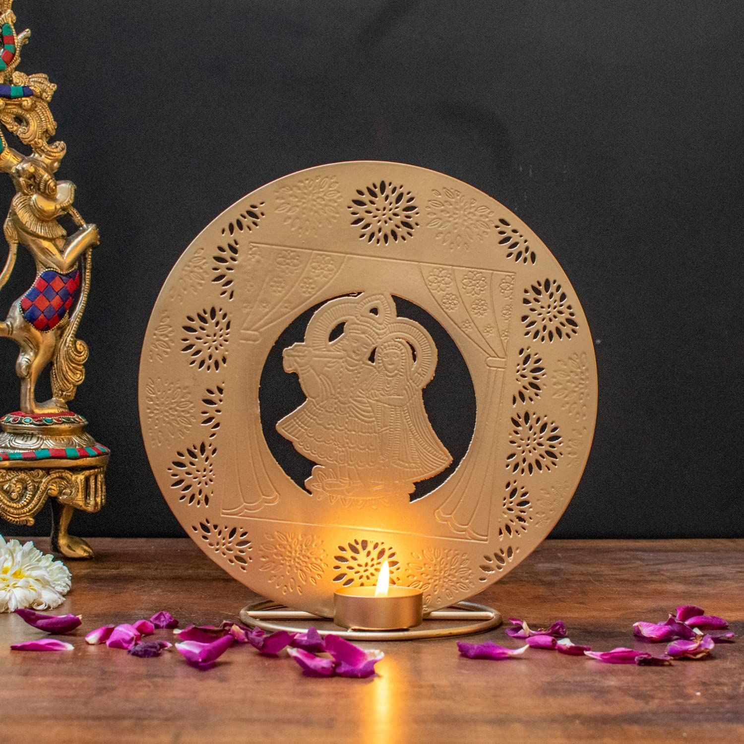 Craftlayout Metal Tea Light Candle Holder 9 Inch