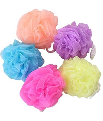 Lenon Round Bath Sponge Loofah Assorted Pack of 5