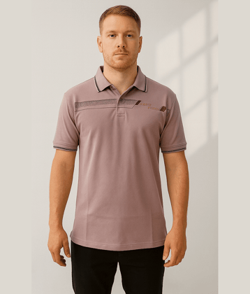 Dollar Men Cotton Regular Fit Printed Polo T Shirt ( Purple )