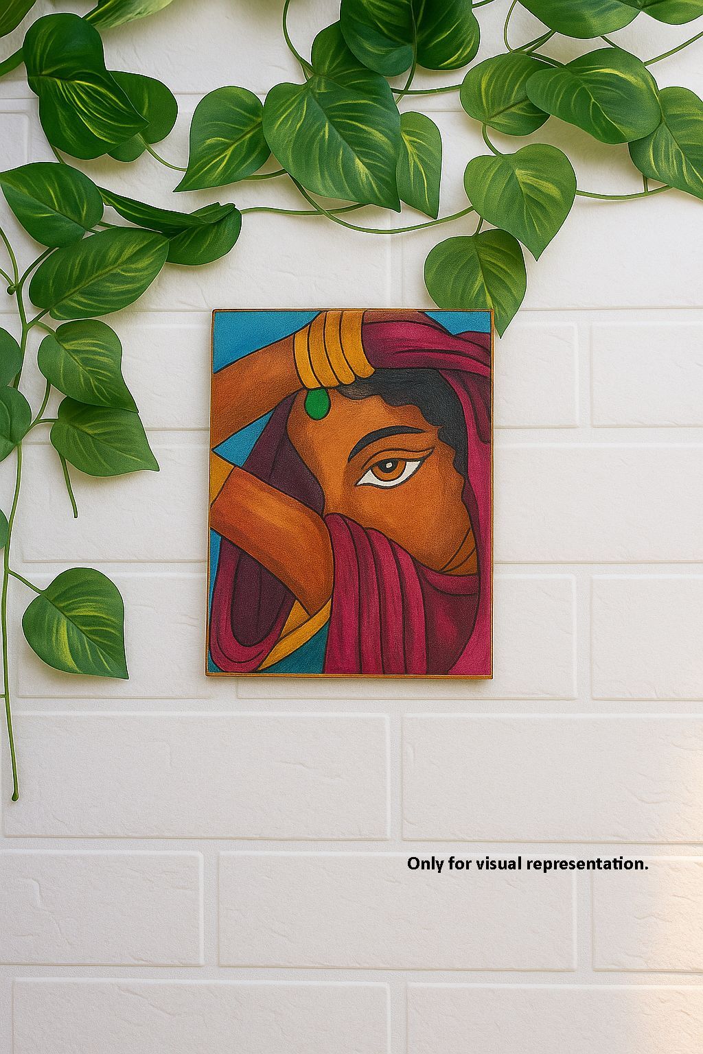 Dbeautify's MDF DIY Traditional Rajasthani Woman Wall Art