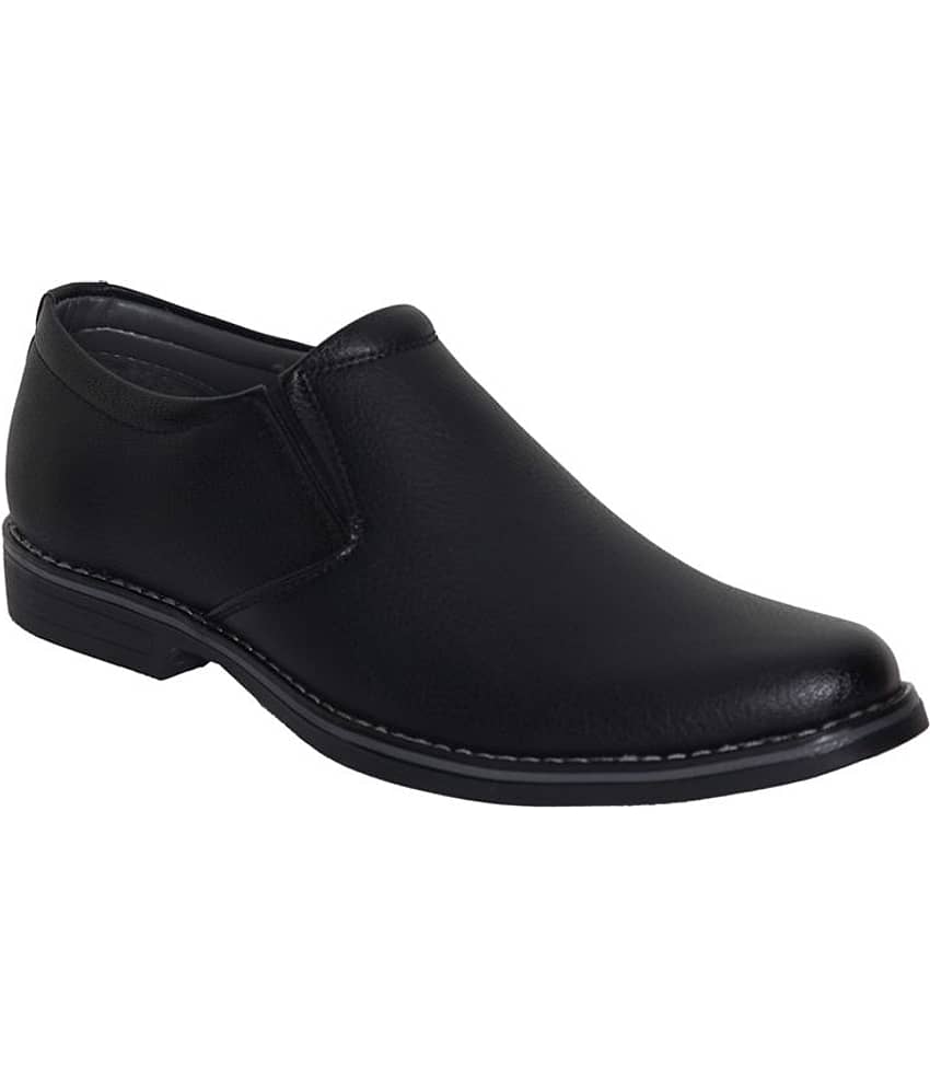 Leeport Slip On Artificial Leather Black Formal Shoes