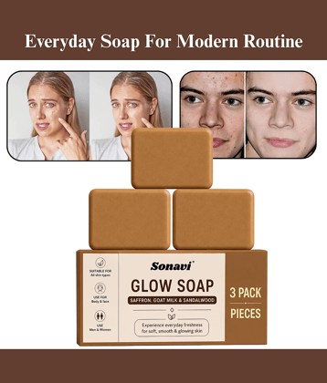 Sonavi Skin Whitening GLOWSOAP Soap for Normal Skin ( Pack of 3 )