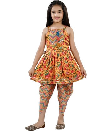 Arshia Fashions Girls Rayon Suit Sets ( Pack of 1 , Yellow )