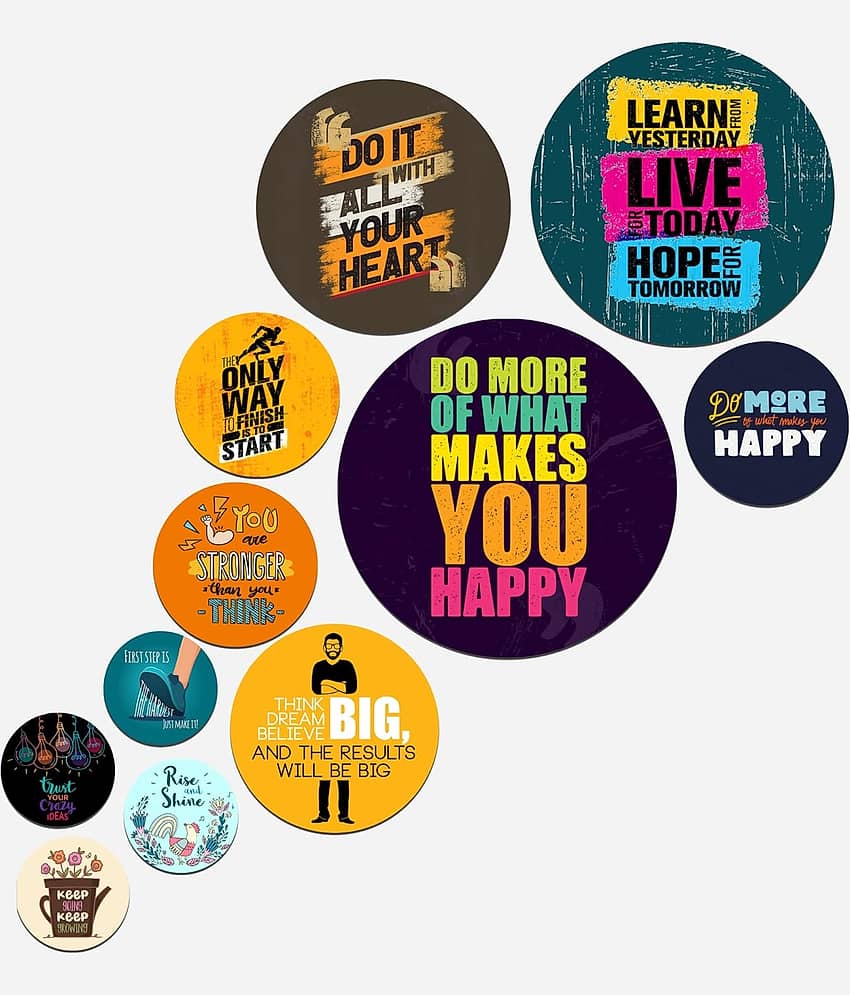 SNDArt Set Of 11 Motivational Quotes Wall Stickers For Home Decoration Gift Items For Living Room