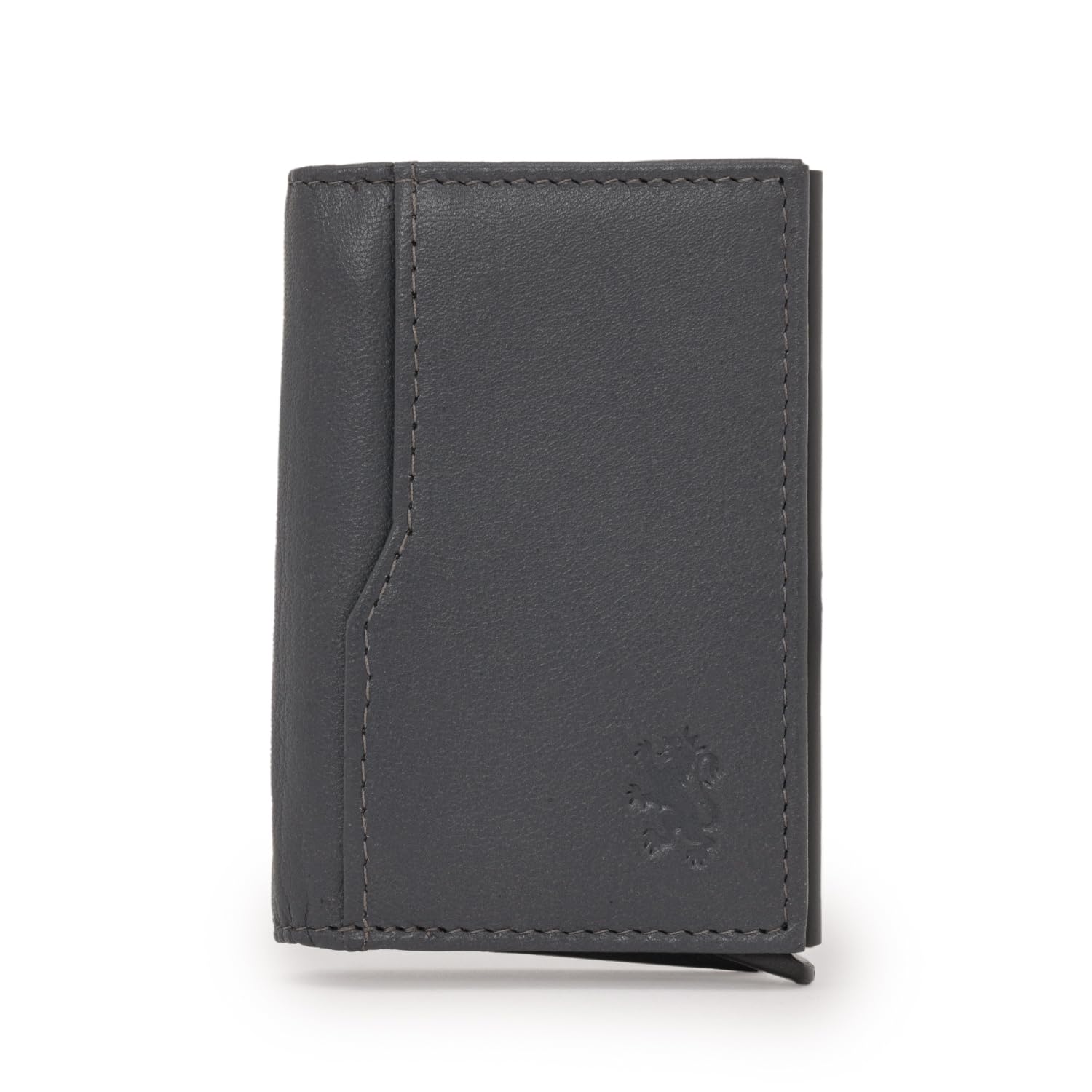 Red Tape Grey Slim Wallet for Men & Women | RFID Blocking Pop-Up Card Holder | Minimalist Design with Smart Pockets & One Pull Access