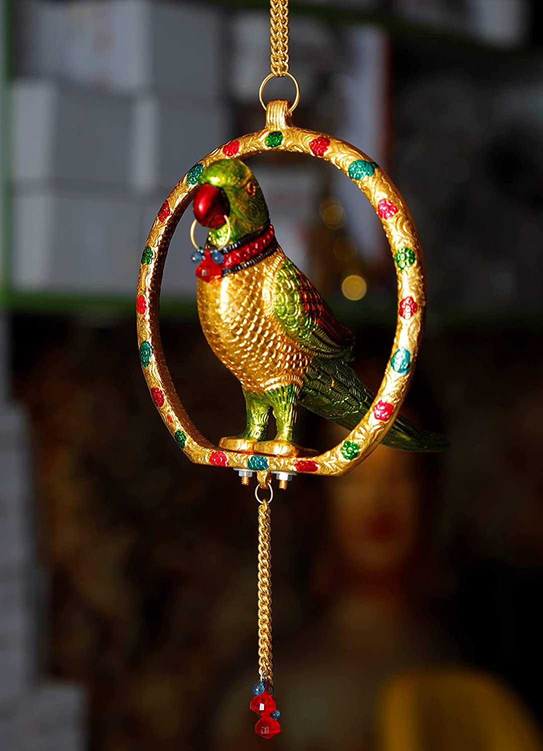DreamKraft Metal Parrot Statue for Door Hanging