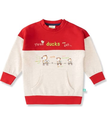 JusCubs Boys Cotton Infants Solid Sweatshirt - Red (Pack of 1)