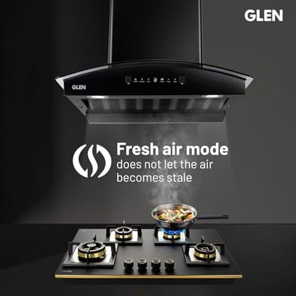 Hood FABIA Black Kitchen Chimney 76cm | 1600 m/hr Suction| BLDC Motor|Filterless Auto Clean | Curved Glass | Heat Sensor | Touch & Gesture Control | 1-Year Comprehensive Warranty & 7-Year on Motor Hood FABIA Black Kitchen Chimney 76cm | 1600 m/hr Suction