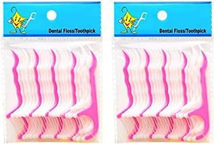 Elecsera Disposable Oral Gum Teeth Clean Floss Thread Dental (Pack of 40)