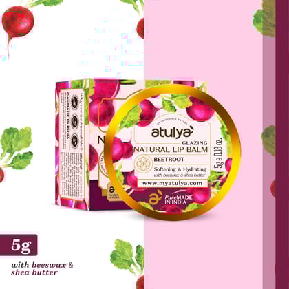 Atulya Beetroot Lip Balm | Softening and Hydrating - 5gm