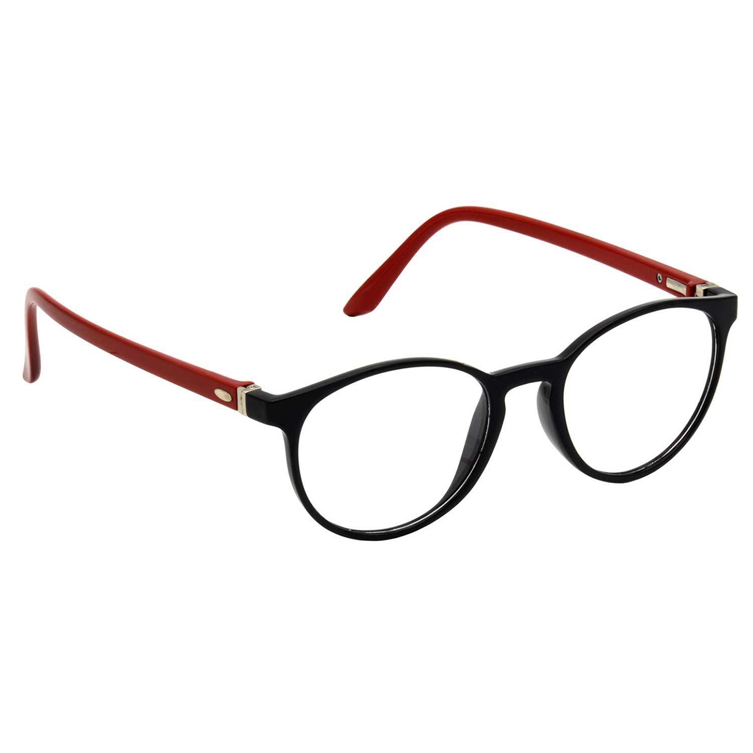 Hrinkar Plastic Full Rim Oval Designer frames Men & Women - HFRM-BK-RD-14