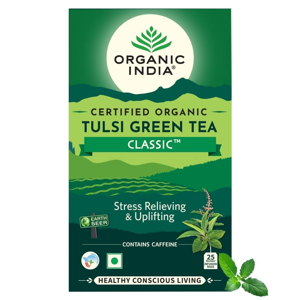 Organic India Tulsi Green TeaClassic (Hot&Cold) 25 Teabags