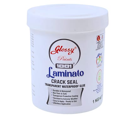 Glossy 1001 Laminato Crack Seal Barrier Waterproof Transparent Glue - Multi-Surface Adhesive Sealant for Roofs, Walls, and Cracks - Durable, Weather-Resistant Glossy 1001 Laminato Crack Seal Barrier Waterproof Transparent Glue - Multi-Surface Adhesive Sealant for Roofs, Walls, and Cracks - Durable, Weather-Resistant