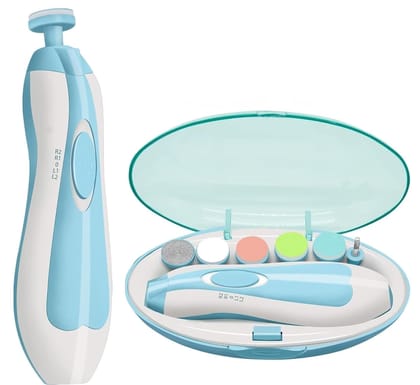 Baby Nail Trimmer New Born with Lights | Electric Baby Nail Cutter 0-6 Months with Multiple Filer Heads Adjustment | New Born Baby Products, Pack of 1 (Multicolour)