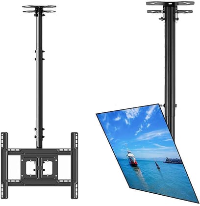 Audiovan Heavy Duty Led TV Ceiling Mount Adjustable Bracket Fits 32-75 Inch LCD LED 4K TVs, Flat Screen Display, Adjustable Height Telescoping Tilt and Swivel (TV Ceiling AVT-560) Audiovan Heavy Duty Led TV Ceiling Mount Adjustable Bracket Fits 32-75 Inc