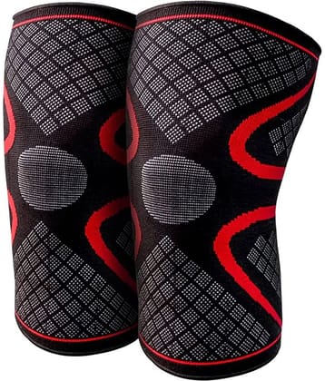 Slovic - Black Knee Support ( Pack of 2 )